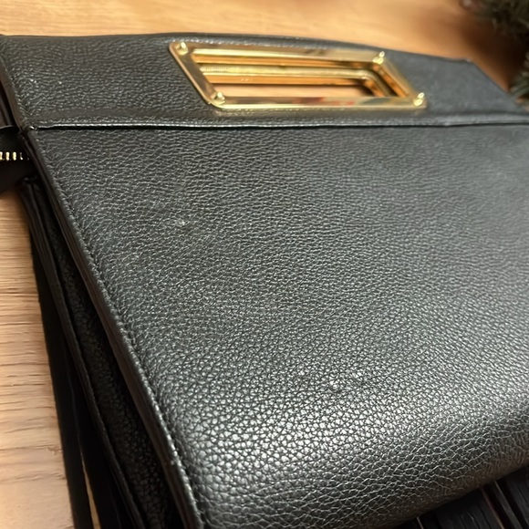 BEBE Fringe Clutch Handbag - Picture 5 of 10